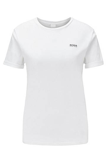 Hugo Boss Cotton-jersey T-shirt With 3d Logo Print In White