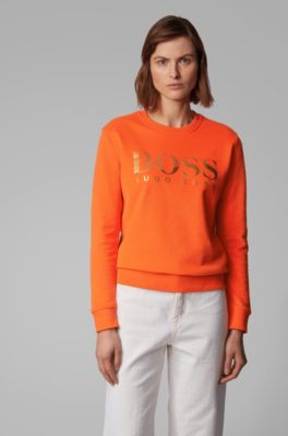 BOSS - French-terry sweatshirt with 