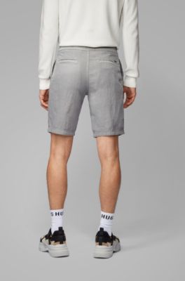 hugo boss linen shorts