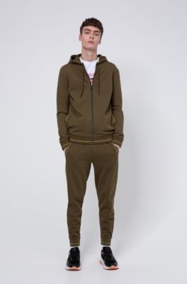 hugo boss khaki tracksuit