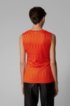 Slim-fit top in stretch jersey with crew neckline, Orange