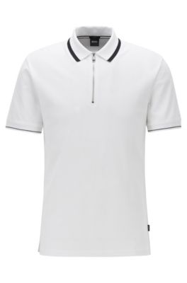 hugo boss zip polo