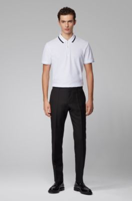 hugo boss zip up polo