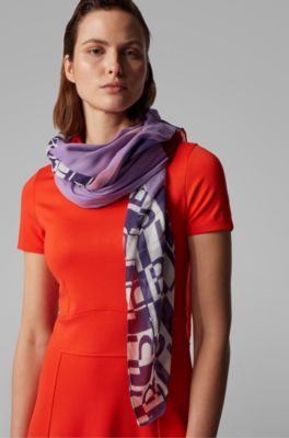 BOSS - Modal scarf in mixed prints