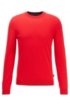 Slim-fit sweater in pure cotton jersey , Red