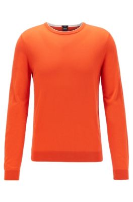 Slim-fit sweater in pure cotton jersey