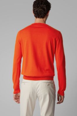 Slim-fit sweater in pure cotton jersey