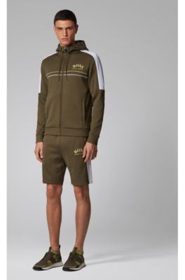 khaki green hugo boss tracksuit