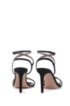 Italian-made strappy sandals in suede and glitter fabric, Black