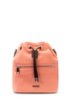 Small nylon-gabardine bucket bag with polished hardware, Light Orange