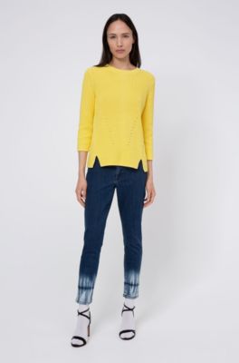 light yellow crew neck