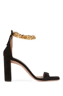 heeled sandals without ankle strap