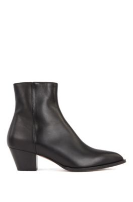 black italian leather boots