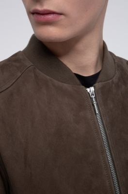 hugo boss suede bomber jacket