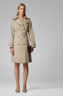 BOSS - Throw-over-style trench coat in 