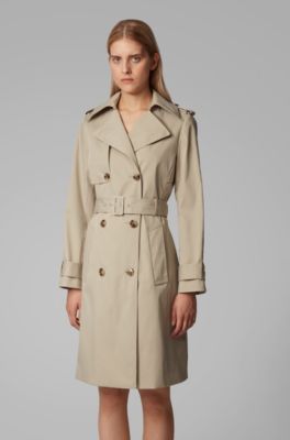 BOSS - Throw-over-style trench coat in 