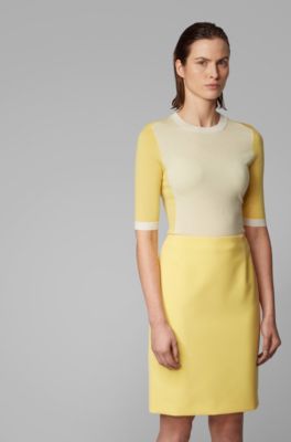 hugo boss yellow jumper