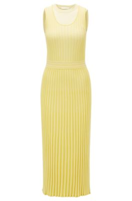 hugo boss yellow dress