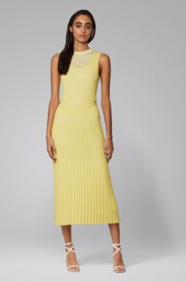 hugo boss yellow dress