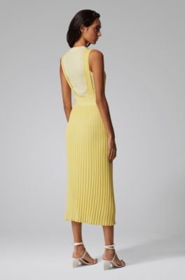 hugo boss yellow dress