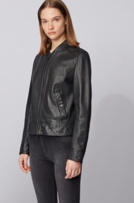 hugo boss womens leather jacket