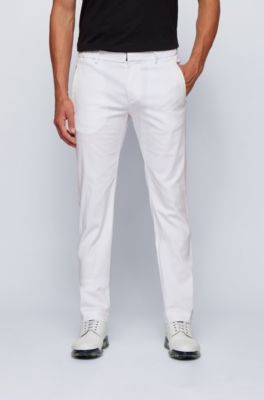 white slim fit trousers