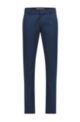 Slim-fit trousers in a cotton blend with taped pockets, Dark Blue