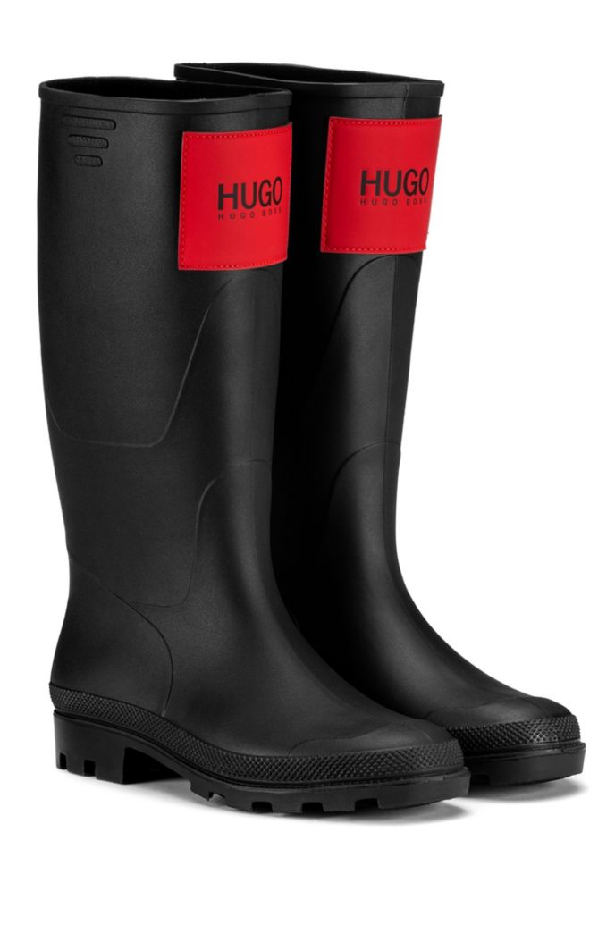 Hugo Wasserdichte Gummistiefel Mit Charakteristischem Logo Patch