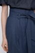 Regular-fit miniskirt in denim with paper-bag waist, Dark Blue