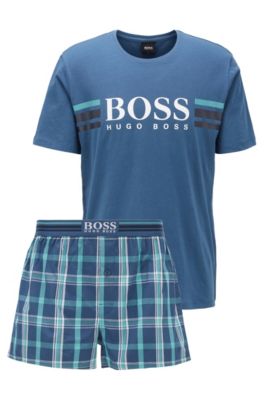 hugo boss short and shirt set