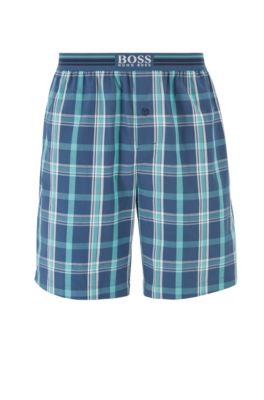BOSS - Checked cotton pyjama shorts 