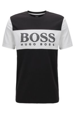 hugo boss black and white t shirt