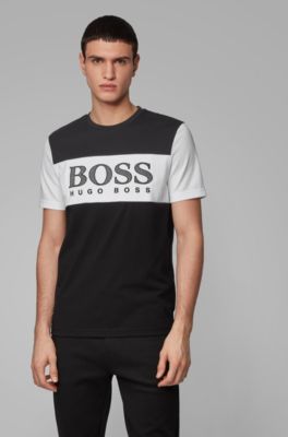 boss mesh crew sweatshirt