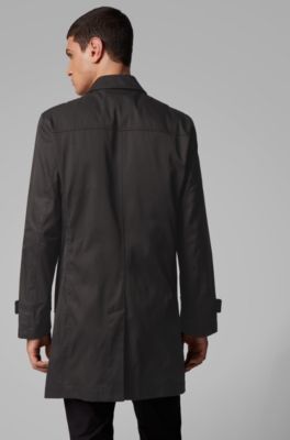 Water-repellent coat in midweight twill