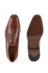 Cap-toe Derby shoes in smooth leather, Brown