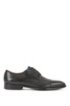 Cap-toe Derby shoes in smooth and printed leather, Black