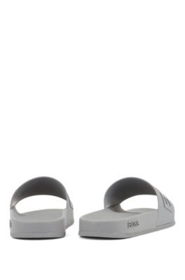 grey hugo boss sliders