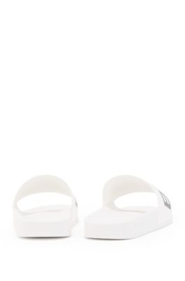 hugo boss white sliders