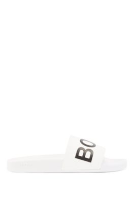 hugo boss white sliders