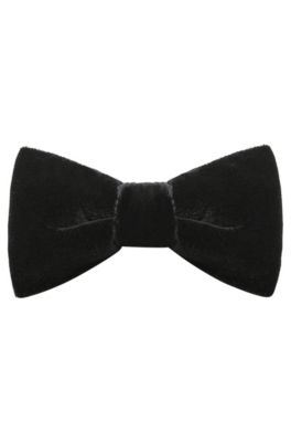 HUGO - Bow tie in cotton velvet