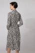 Long-sleeved shirt dress in printed silk, Patterned
