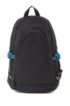 Structured-nylon backpack with logo straps, Black