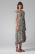 Floral-print midi dress with twisted belt, Patterned