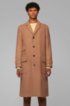 Overcoat in camel hair and virgin wool, Beige