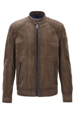 hugo boss suede jacket