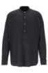 Relaxed-fit flannel shirt with cashmere, Dark Grey