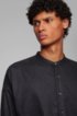 Relaxed-fit flannel shirt with cashmere, Dark Grey