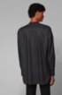 Relaxed-fit flannel shirt with cashmere, Dark Grey