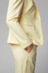 Regular-fit jacket in stretch-cotton satin, Light Yellow
