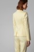 Regular-fit jacket in stretch-cotton satin, Light Yellow